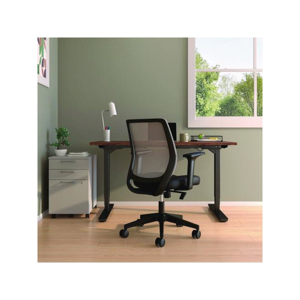 Alera Wessex Ergonomic Fabric Mesh Swivel Task Chair, Supports Up to 275lbs, 17.09 to 20.83 Seat Height, Black Seat/Back/Base