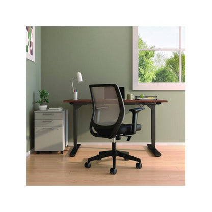 Alera Wessex Ergonomic Fabric Mesh Swivel Task Chair, Supports Up to 275lbs, 17.09 to 20.83 Seat Height, Black Seat/Back/Base