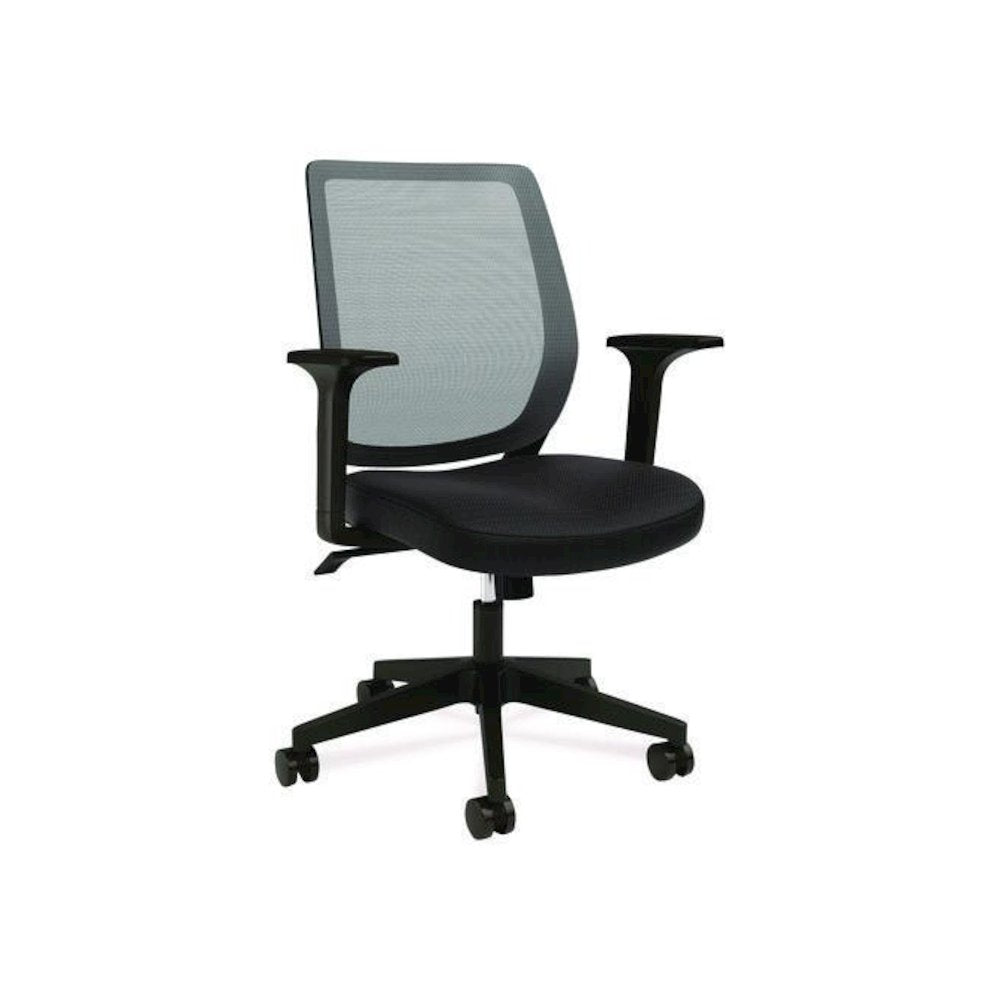 Alera Wessex Ergonomic Fabric Mesh Swivel Task Chair, Supports Up to 275lbs, 17.09 to 20.83 Seat Height, Black Seat/Back/Base