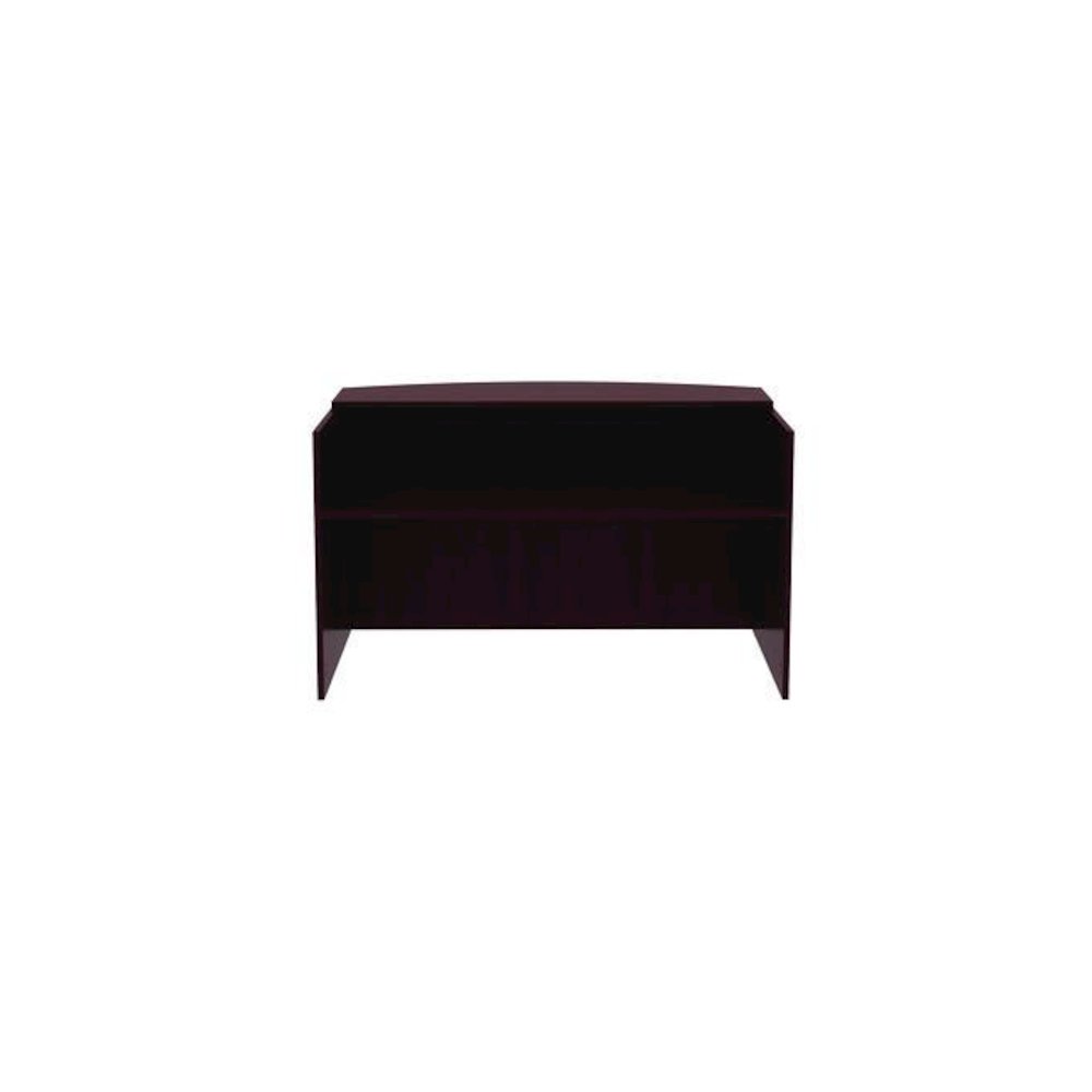 Alera Valencia Series Reception Desk with Transaction Counter, 71" x 35.5" x 29.5" to 42.5", Mahogany