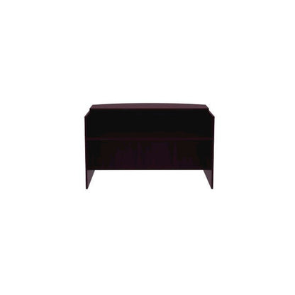 Alera Valencia Series Reception Desk with Transaction Counter, 71" x 35.5" x 29.5" to 42.5", Mahogany
