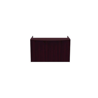 Alera Valencia Series Reception Desk with Transaction Counter, 71" x 35.5" x 29.5" to 42.5", Mahogany