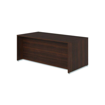 Alera Seville Series Single Pedestal Desk, Left Pedestal, 72" x 36" x 29", Mahogany