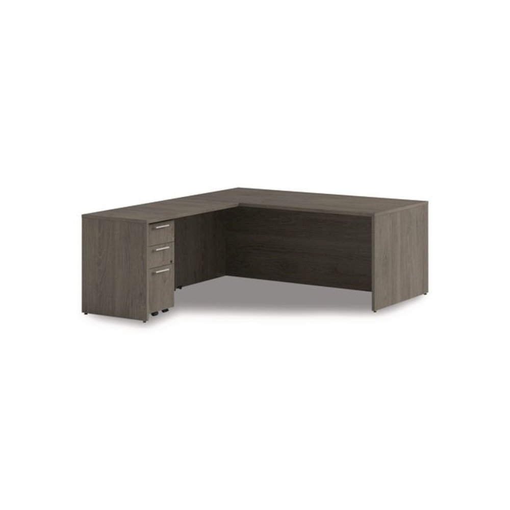 Alera Seville Series Return Shell, Reversible, 48" x 24" x 29", Walnut