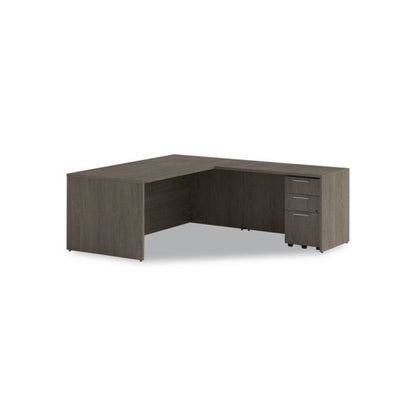 Alera Seville Series Return Shell, Reversible, 48" x 24" x 29", Walnut