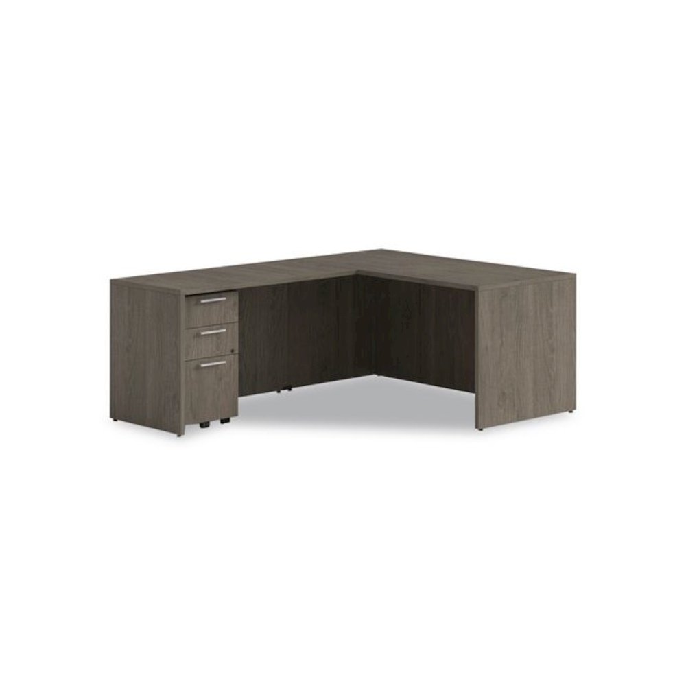 Alera Seville Series Return Shell, Reversible, 48" x 24" x 29", Walnut