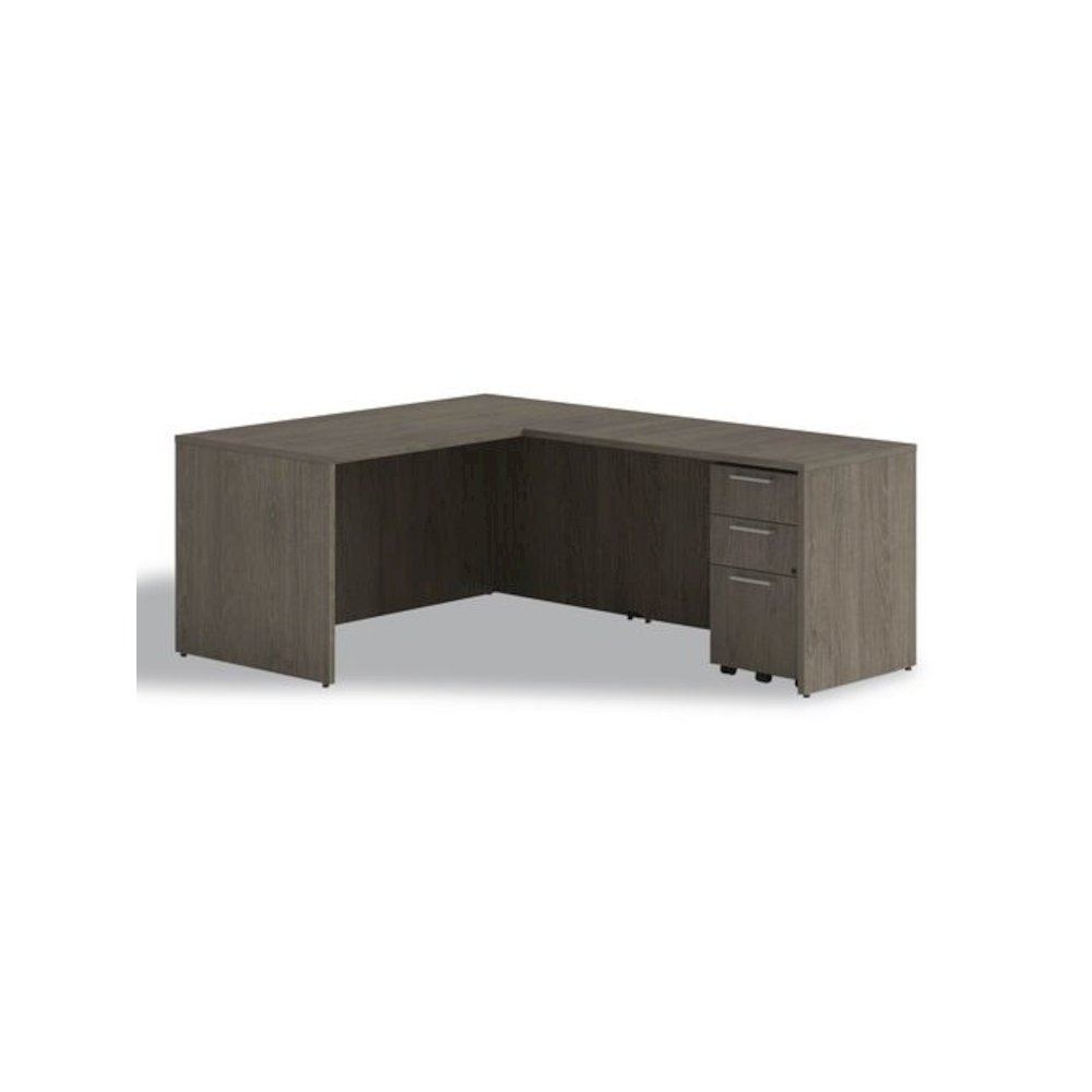 Alera Seville Series Return Shell, Reversible, 48" x 24" x 29", Walnut