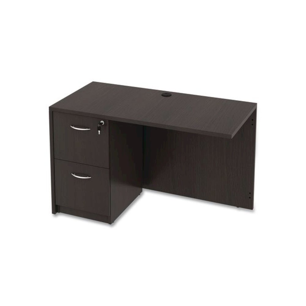 Alera Valencia Series Reversible Return/Bridge Shell, 47.25w x 23.63d x 29.5h, Espresso