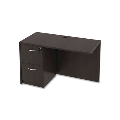 Alera Valencia Series Reversible Return/Bridge Shell, 47.25w x 23.63d x 29.5h, Espresso