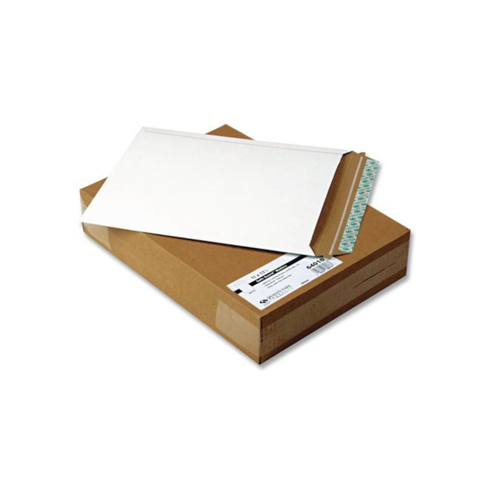 Photo/Document Mailer, Cheese Blade Flap, Redi-Strip Adhesive Closure, 11 x 13.5, White, 25/Box