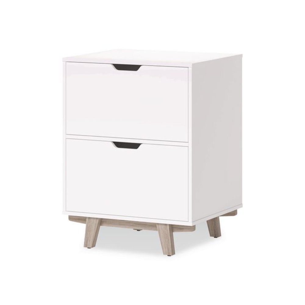 Whitney 2-Drawer Lateral File Cabinet, Letter/Legal Size File Drawers, 23.75" x 20" x 31.25", White