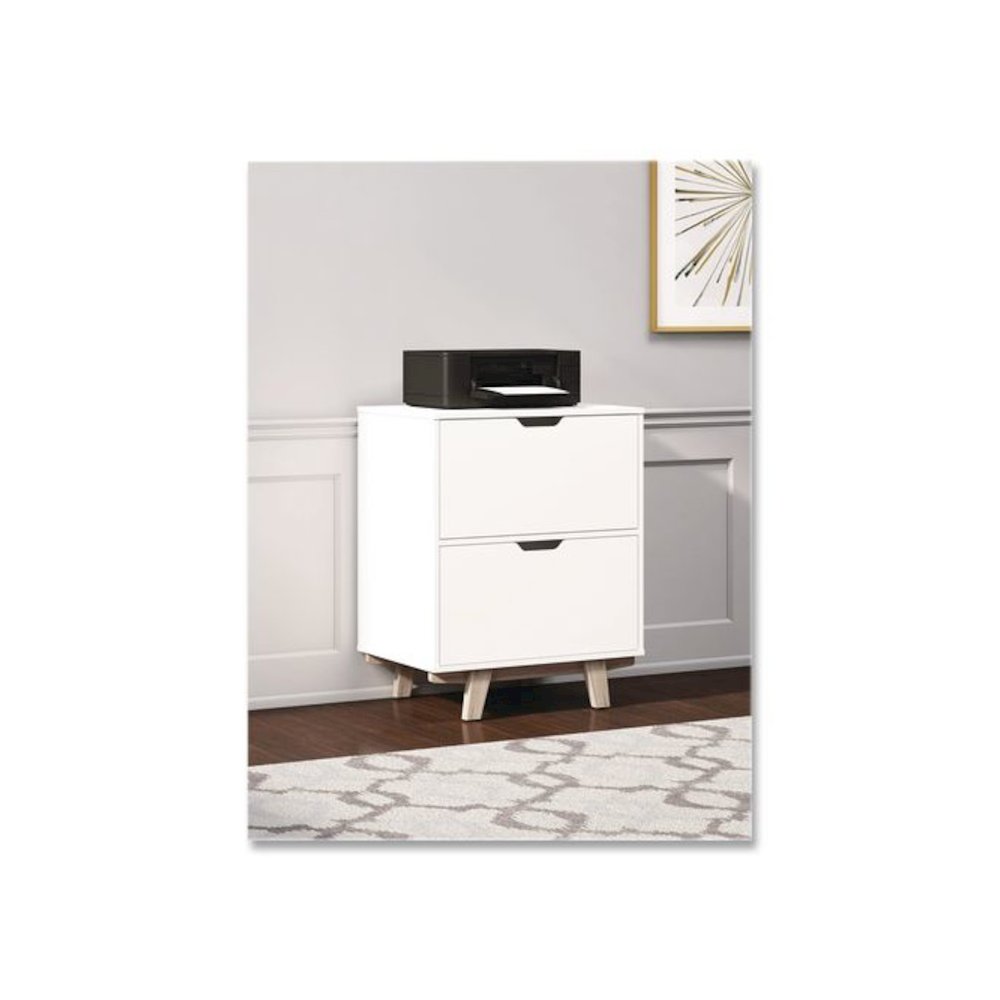 Whitney 2-Drawer Lateral File Cabinet, Letter/Legal Size File Drawers, 23.75" x 20" x 31.25", White