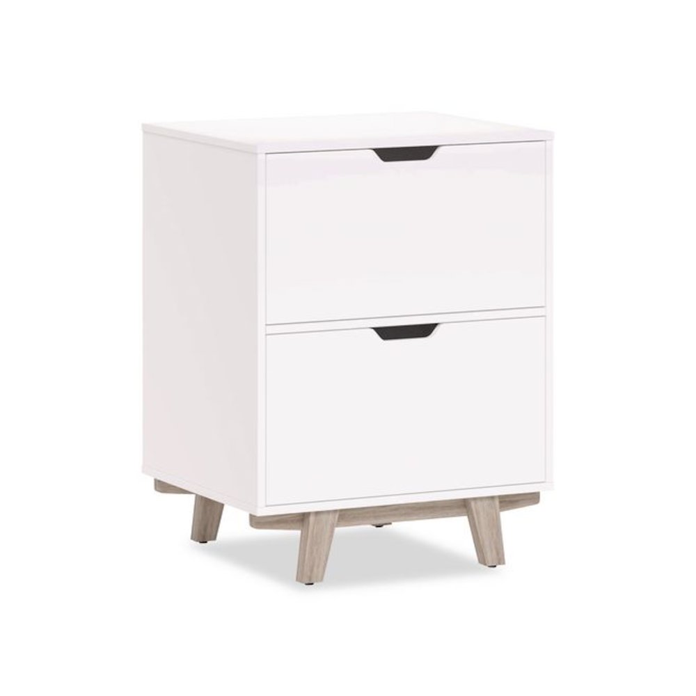 Whitney 2-Drawer Lateral File Cabinet, Letter/Legal Size File Drawers, 23.75" x 20" x 31.25", White