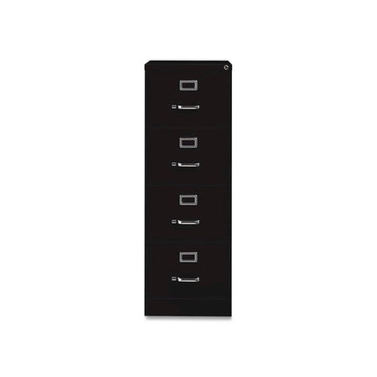 Commercial Vertical Legal File Cabinet, 4 Legal Size File Drawers, 18 x 26.5 x 52, Black