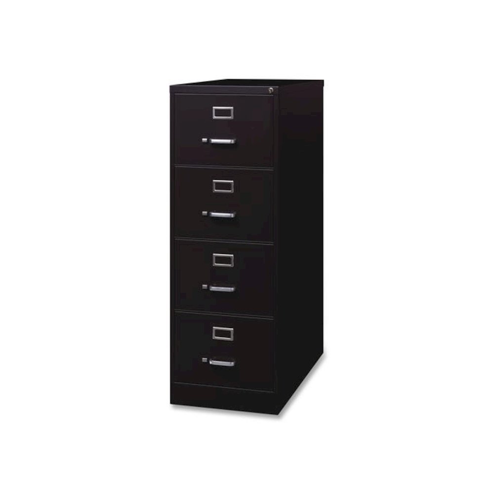 Commercial Vertical Legal File Cabinet, 4 Legal Size File Drawers, 18 x 26.5 x 52, Black