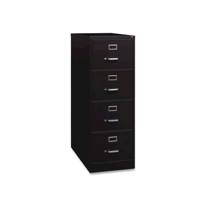 Commercial Vertical Legal File Cabinet, 4 Legal Size File Drawers, 18 x 26.5 x 52, Black