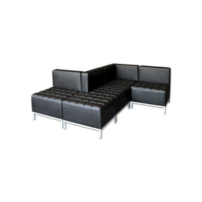 Alera QUB Series Corner Sectional, 26.38" x 26.38" x 30.5", Black