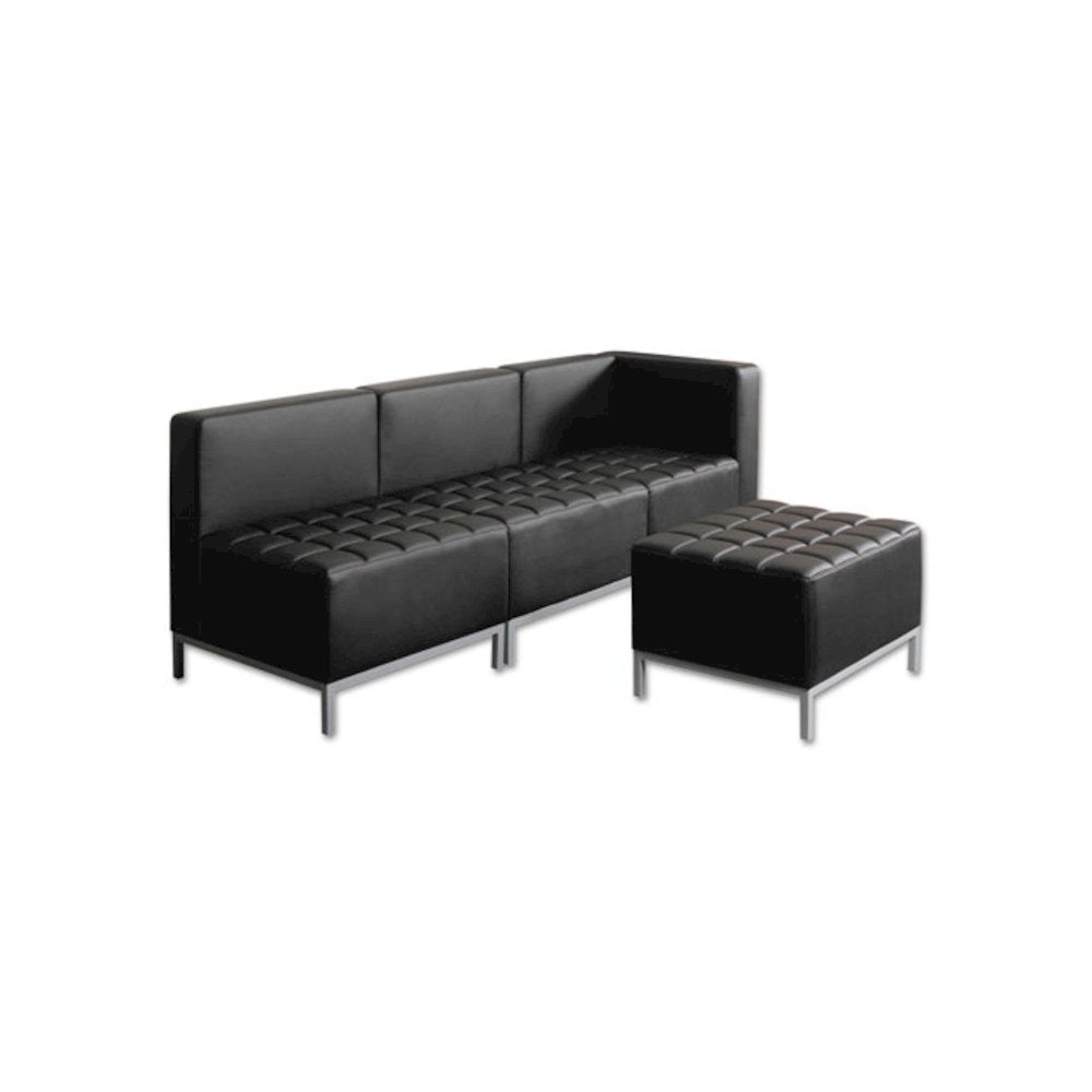 Alera QUB Series Corner Sectional, 26.38" x 26.38" x 30.5", Black