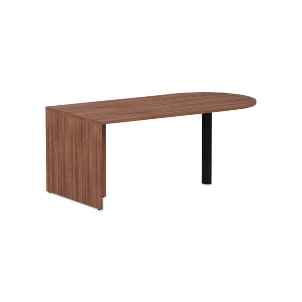 Alera Valencia Series D-Top Desk, 71" x 29.5" x 29.5", Modern Walnut