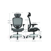 Alera Minerva Ergonomic Mesh Swivel Task Chair, Support Up to 275lb, 17.24 to 20.98 Seat Height, Black Seat/Back, Silver Base