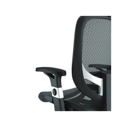 Alera Minerva Ergonomic Mesh Swivel Task Chair, Support Up to 275lb, 17.24 to 20.98 Seat Height, Black Seat/Back, Silver Base