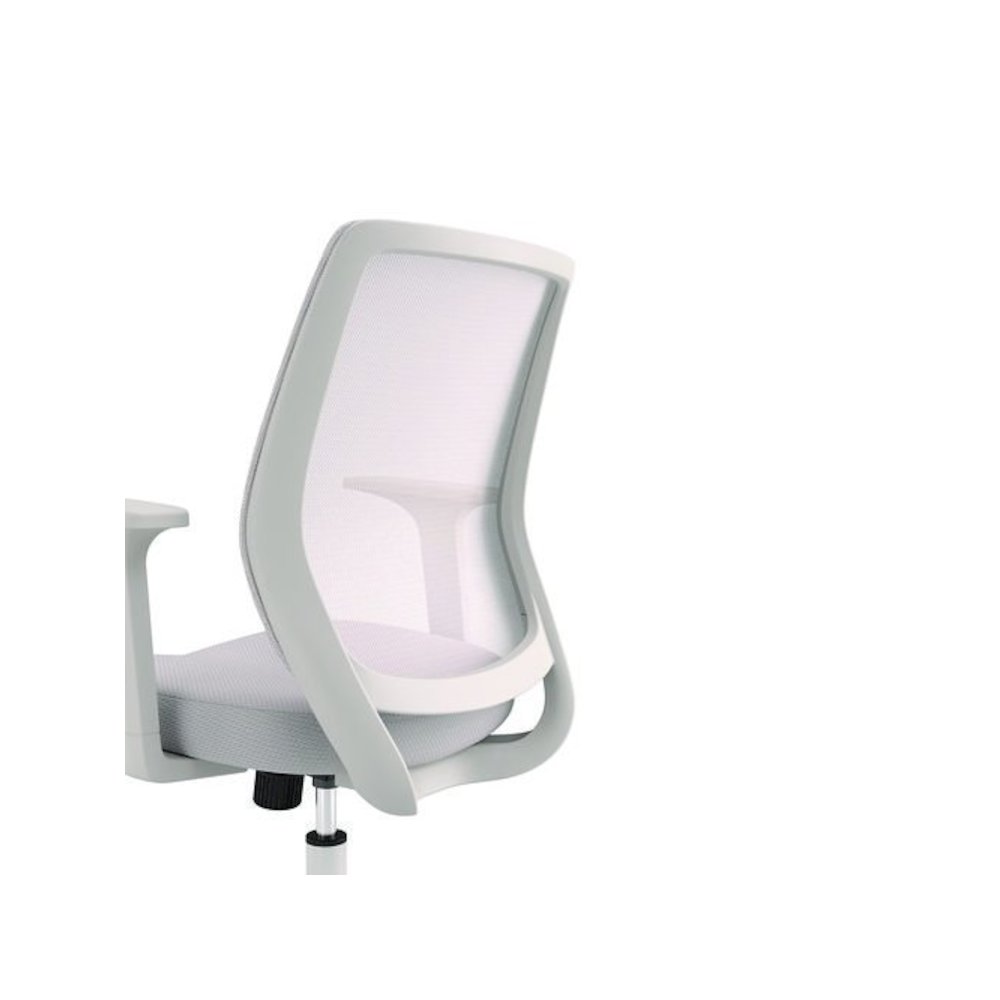 Alera Wessex Ergonomic Fabric Mesh Swivel Task Chair, Supports 275 lb, 17.09 to 20.83 Seat Height, Gray Seat/Back, White Base