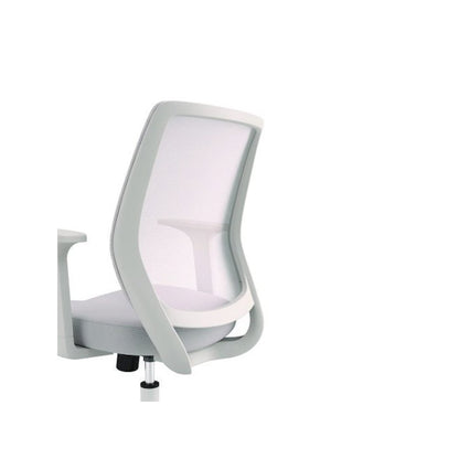 Alera Wessex Ergonomic Fabric Mesh Swivel Task Chair, Supports 275 lb, 17.09 to 20.83 Seat Height, Gray Seat/Back, White Base