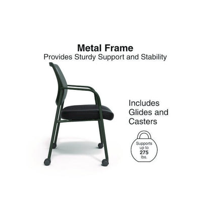 Alera Wessex Mesh Fabric Guest Chair, 24.41 x 23.62 x 35.04, Black Seat, Black Back, Black Base