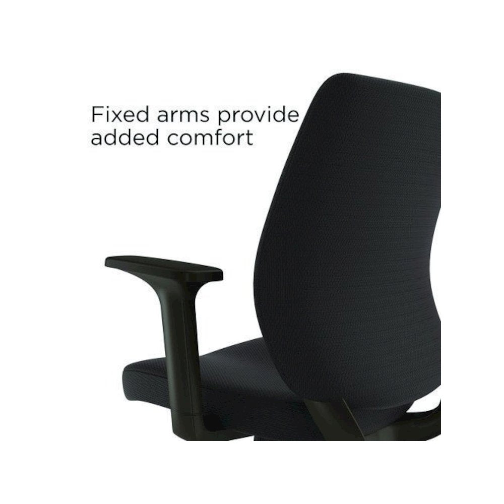 Alera Wessex Ergonomic Fabric Task Chair, Supports Up to 275 lb, 17.13 to 20.83 Seat Height, Black Seat/Back, Black Base