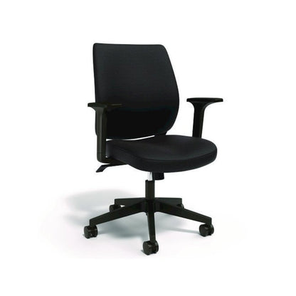 Alera Wessex Ergonomic Fabric Task Chair, Supports Up to 275 lb, 17.13 to 20.83 Seat Height, Black Seat/Back, Black Base