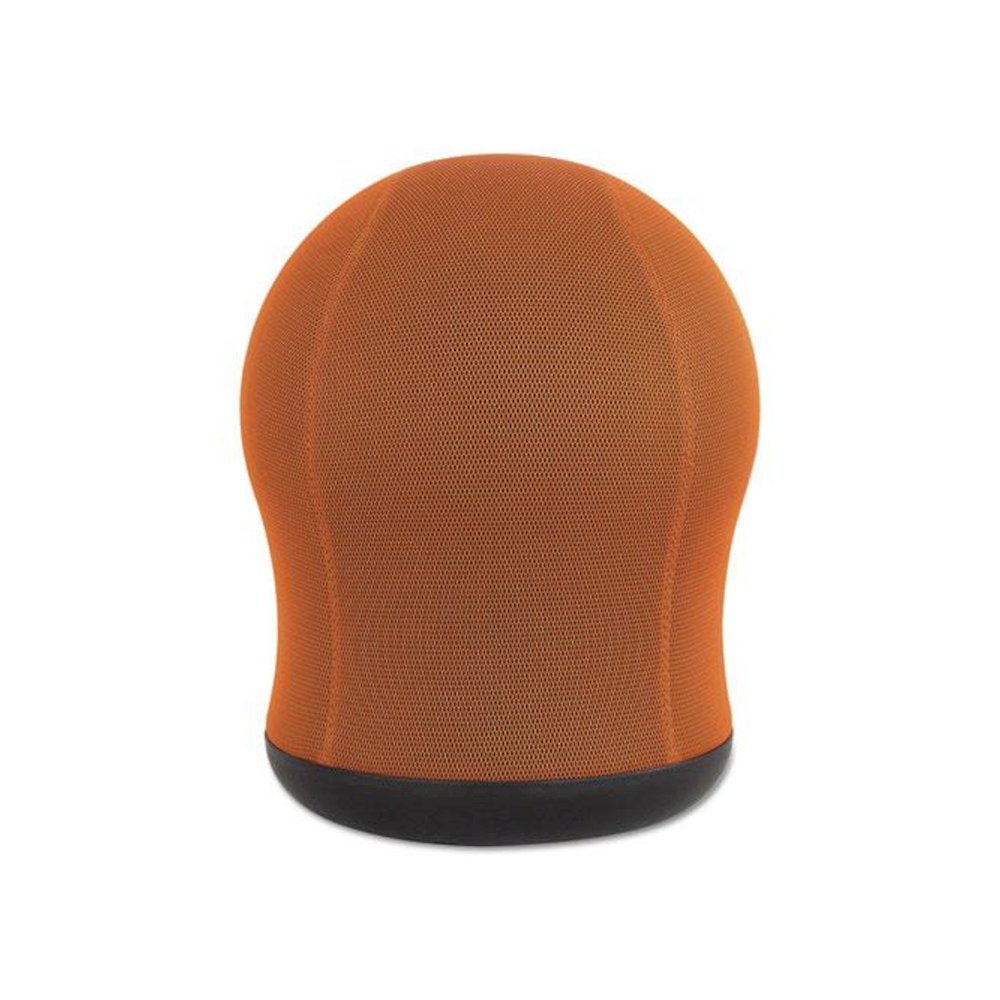 Zenergy Swivel Ball Chair, Backless, Supports Up to 250 lb, Orange Seat, Black Base