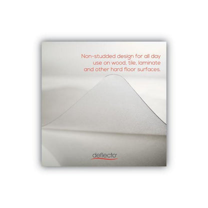 EconoMat Non-Studded All Day Use Chair Mat for Hard Floors, Rectangular, 46" x 60", Clear, Ships Rolled