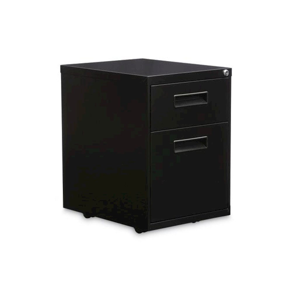File Pedestal, Left or Right, 2-Drawers: Box/File, Legal/Letter, Black, 14.96" x 19.29" x 21.65"