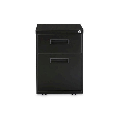 File Pedestal, Left or Right, 2-Drawers: Box/File, Legal/Letter, Black, 14.96" x 19.29" x 21.65"