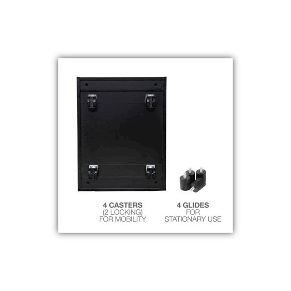 File Pedestal, Left or Right, 2-Drawers: Box/File, Legal/Letter, Black, 14.96" x 19.29" x 21.65"