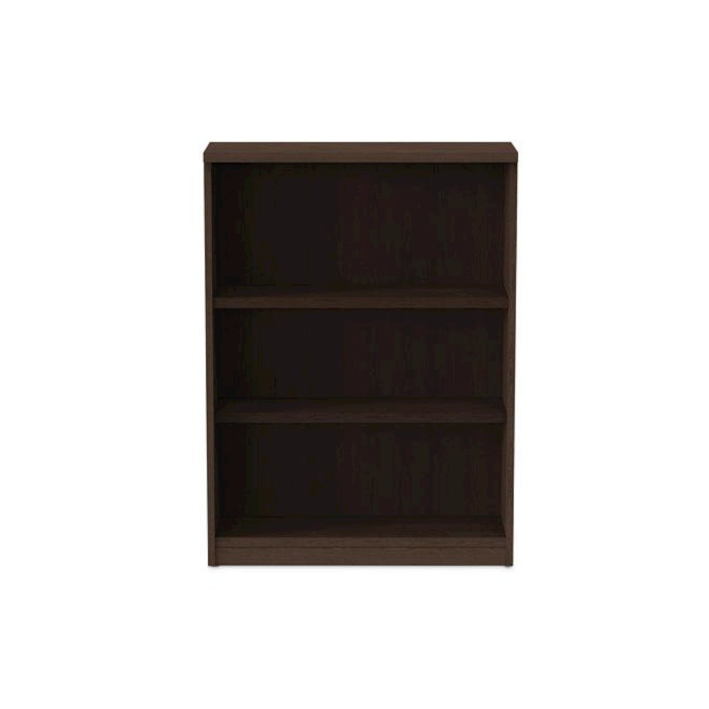 Alera Valencia Series Bookcase, Three-Shelf, 31.75w x 14d x 39.38h, Espresso