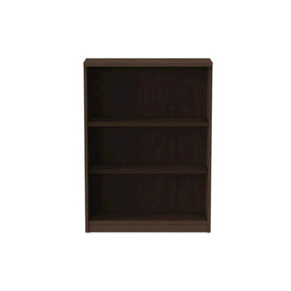 Alera Valencia Series Bookcase, Three-Shelf, 31.75w x 14d x 39.38h, Espresso