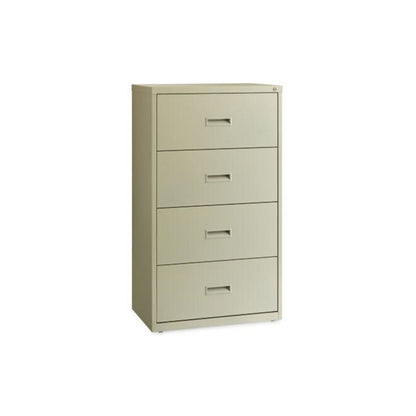 Lateral File Cabinet, 4 Letter/Legal/A4-Size File Drawers, Putty, 30 x 18.62 x 52.5