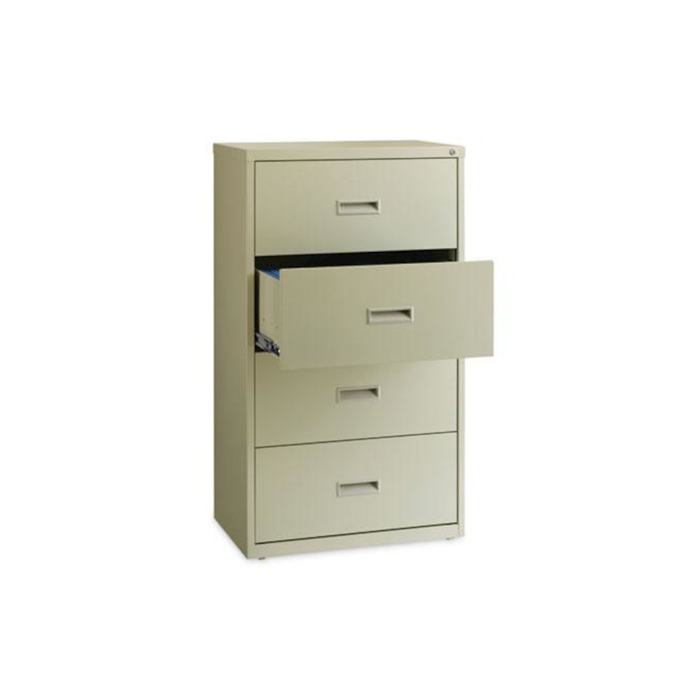 Lateral File Cabinet, 4 Letter/Legal/A4-Size File Drawers, Putty, 30 x 18.62 x 52.5