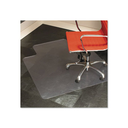 Heavy Use EverLife Chair Mat for Hard Floors, Rectangular with Lip, Straight Edges, 45" x 53", Clear