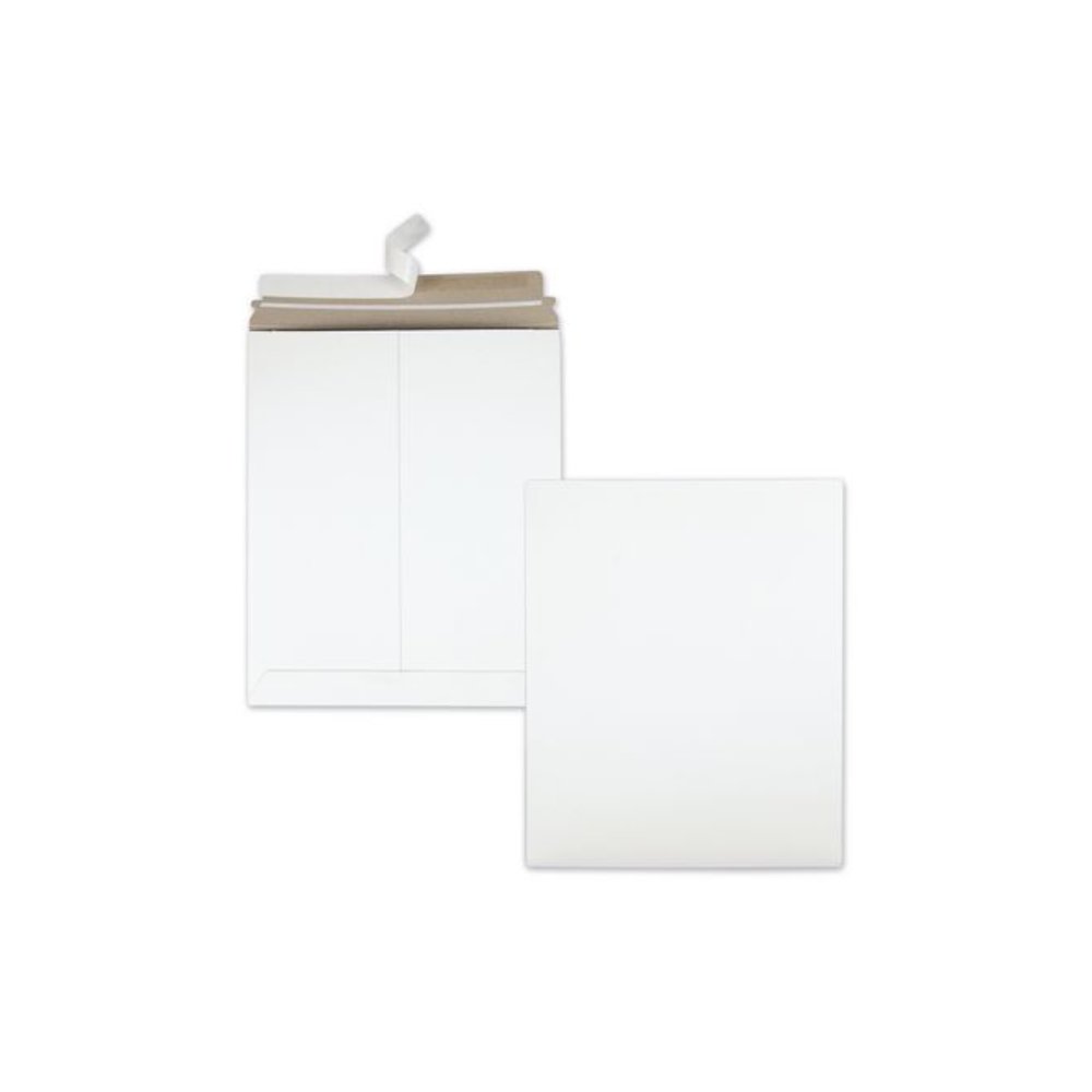 Photo/Document Mailer, Cheese Blade Flap, Redi-Strip Adhesive Closure, 11 x 13.5, White, 25/Box