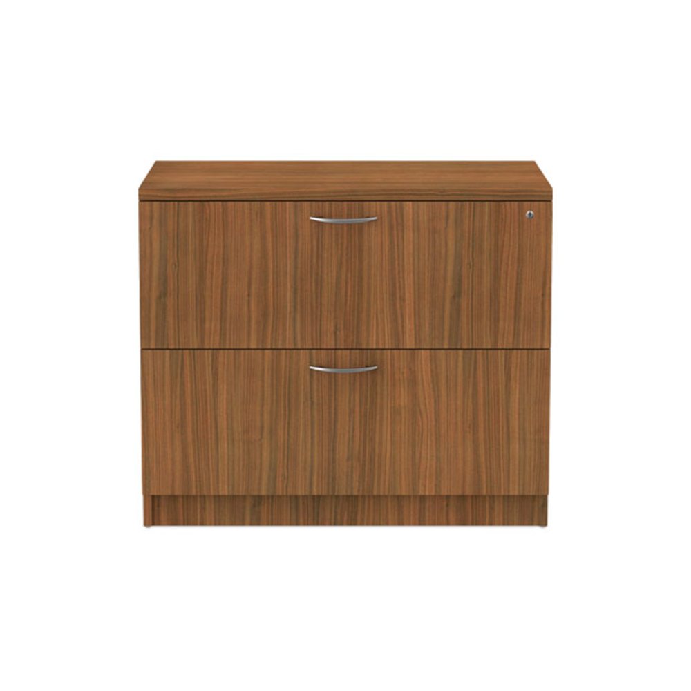 Alera Valencia Series Lateral File, 2 Legal/Letter-Size File Drawers, Modern Walnut, 34" x 22.75" x 29.5"