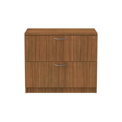 Alera Valencia Series Lateral File, 2 Legal/Letter-Size File Drawers, Modern Walnut, 34" x 22.75" x 29.5"