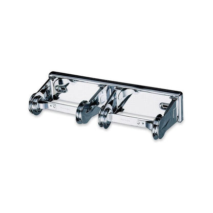San Jamar 2-Roll Locking Bath Tissue Dispenser - Roll Dispenser - 2 x Roll - 2.8" Height x 12.4" Width x 4.5" Depth - Chrome - Anti-theft, Lockable - 1 Each