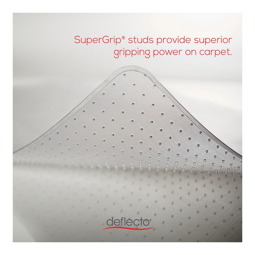 Deflecto SuperMat for Carpet - Carpeted Floor - 60" Length x 46" Width - Vinyl - Clear - 1Each