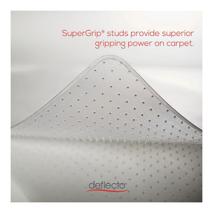 Deflecto SuperMat for Carpet - Carpeted Floor - 60" Length x 46" Width - Vinyl - Clear - 1Each