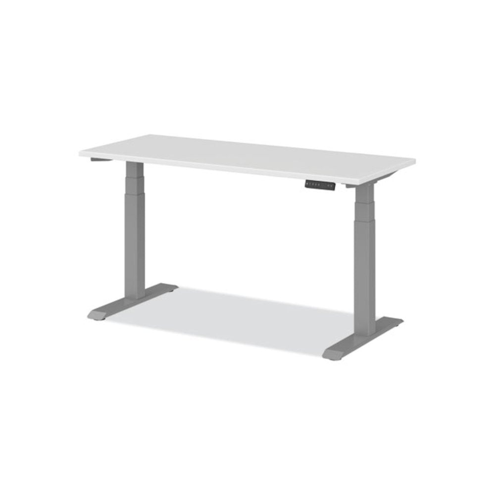 Alera AdaptivErgo Sit-Stand Three-Stage Electric Height-Adjustable Table with Memory Controls, 60" x 24" x 30" to 49", White