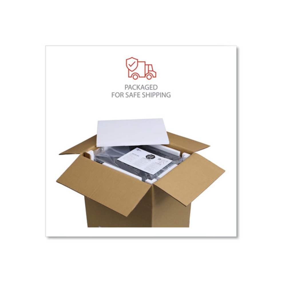 File Pedestal with Full-Length Pull, Left or Right, 3-Drawers: Box/Box/File, Legal/Letter, Charcoal, 14.96" x 19.29" x 27.75"
