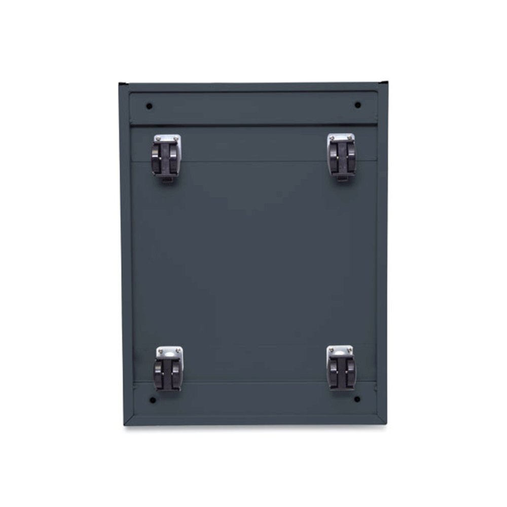 File Pedestal with Full-Length Pull, Left or Right, 3-Drawers: Box/Box/File, Legal/Letter, Charcoal, 14.96" x 19.29" x 27.75"