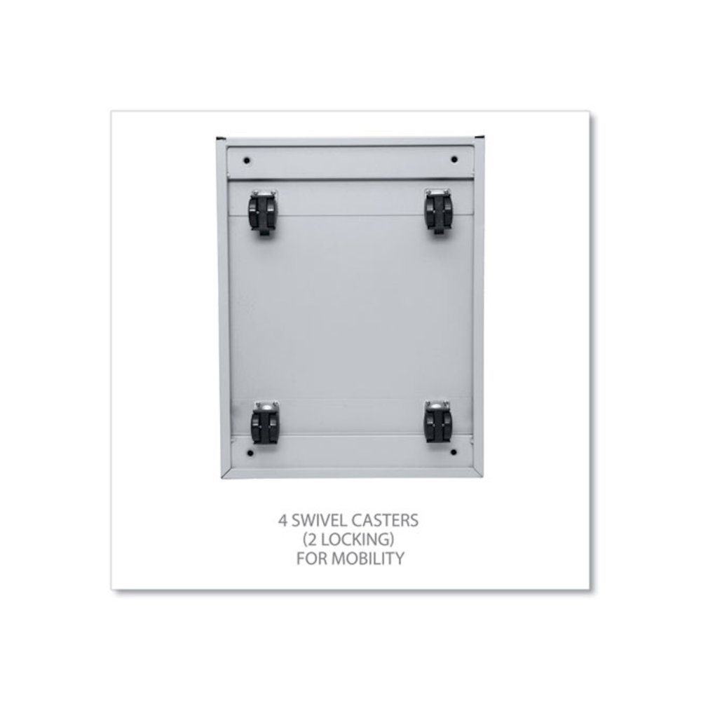 File Pedestal with Full-Length Pull, Left or Right, 2 Legal/Letter-Size File Drawers, Light Gray, 14.96" x 19.29" x 27.75"
